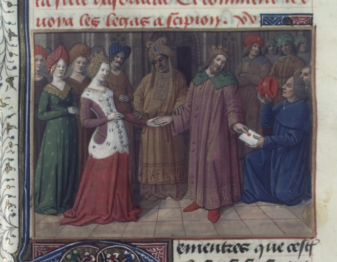 Svatba z rukopisu Ab urbe condita,1455-1460