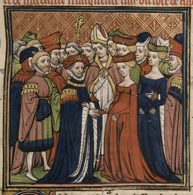 Svatba Filipa Burgundského a Markéty Flanderské, poslední čtvrtina 14.st., iluminace